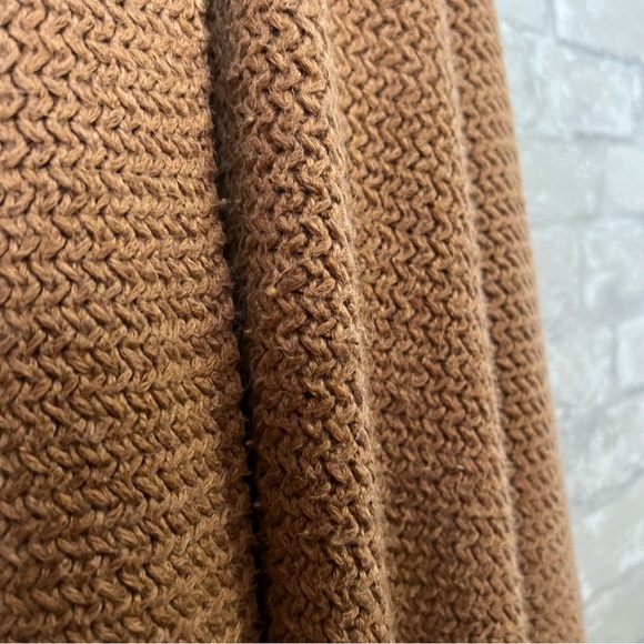 Marine Layer Women Large Chunky Knit Long Cardigan Merino Wool Blend Rust Orange - Picture 5 of 8